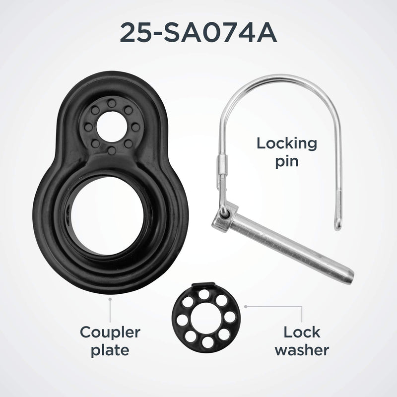 Coupler Hitch Attachments for Instep and Schwinn Bike Trailers, Flat and Angled Couplers for a Wide Range of Bicycle Carriers, Trailer Sizes, Models, and Styles Flat Coupler
