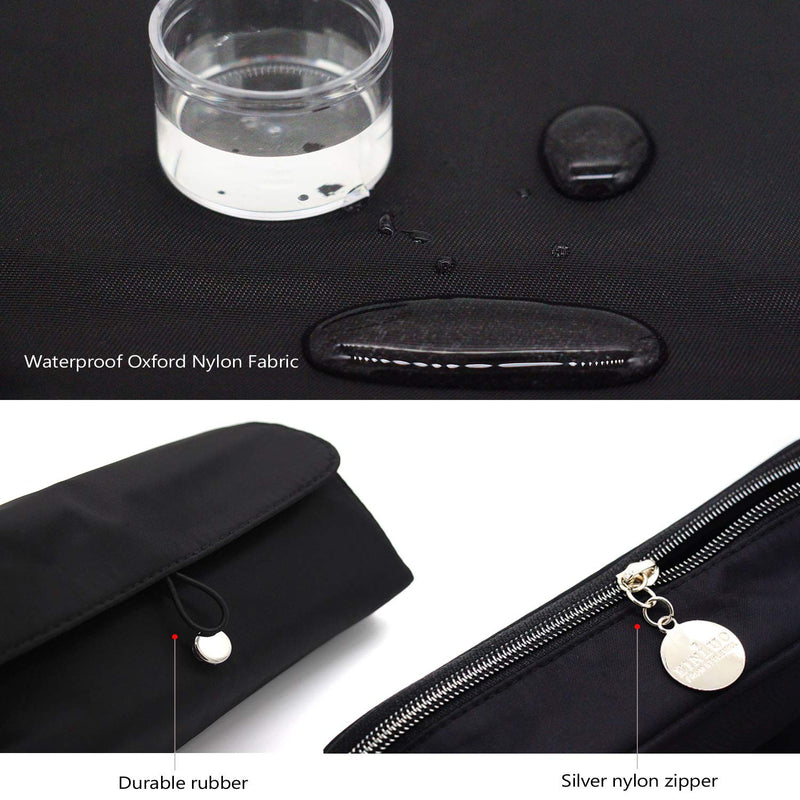 Portable Makeup Brush Organizer Makeup Brush Bag for Travel Can Hold 20+ Brushes Cosmetic Bag Makeup Brush Roll Up Case Pouch Holder for Woman(Only Bag)
