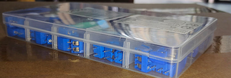 Greluma 100pcs 5mm Pitch 2 Pin&3 Pin&4 Pin PCB Screw Terminal Block 300V 16A,Blue(85x2 Pin,10x3 Pin,5x4 Pin) 100 2/3/4 Pin