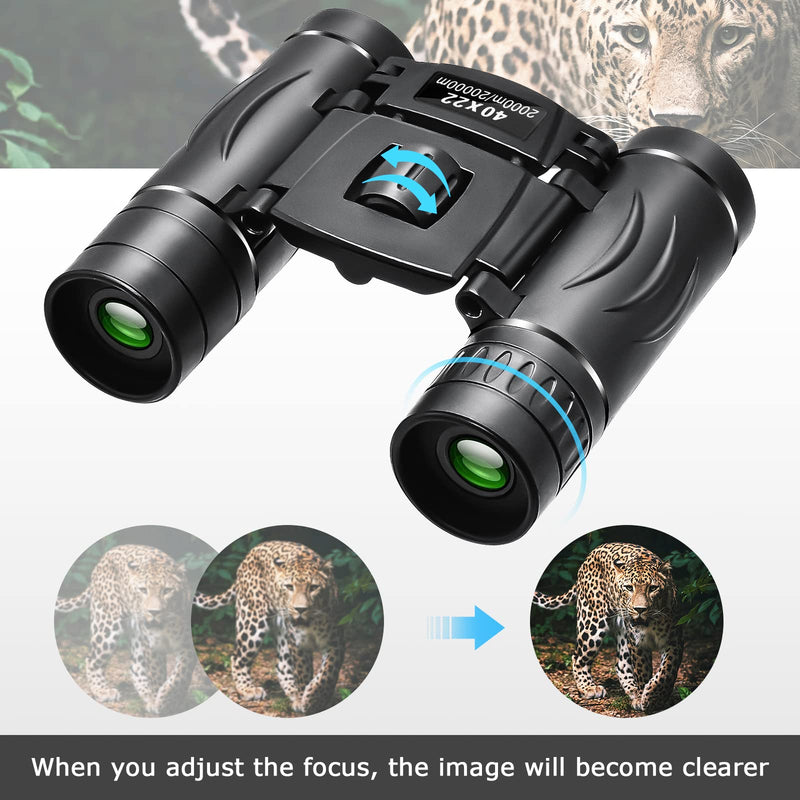 BLACKICE 40X22 Compact Binoculars for Adults and Kids, High Powered Mini Pocket Binoculars, Waterproof Small Binoculars for Bird Watching, Hunting, Concert, Theater, Opera, Traveling, Sightseeing