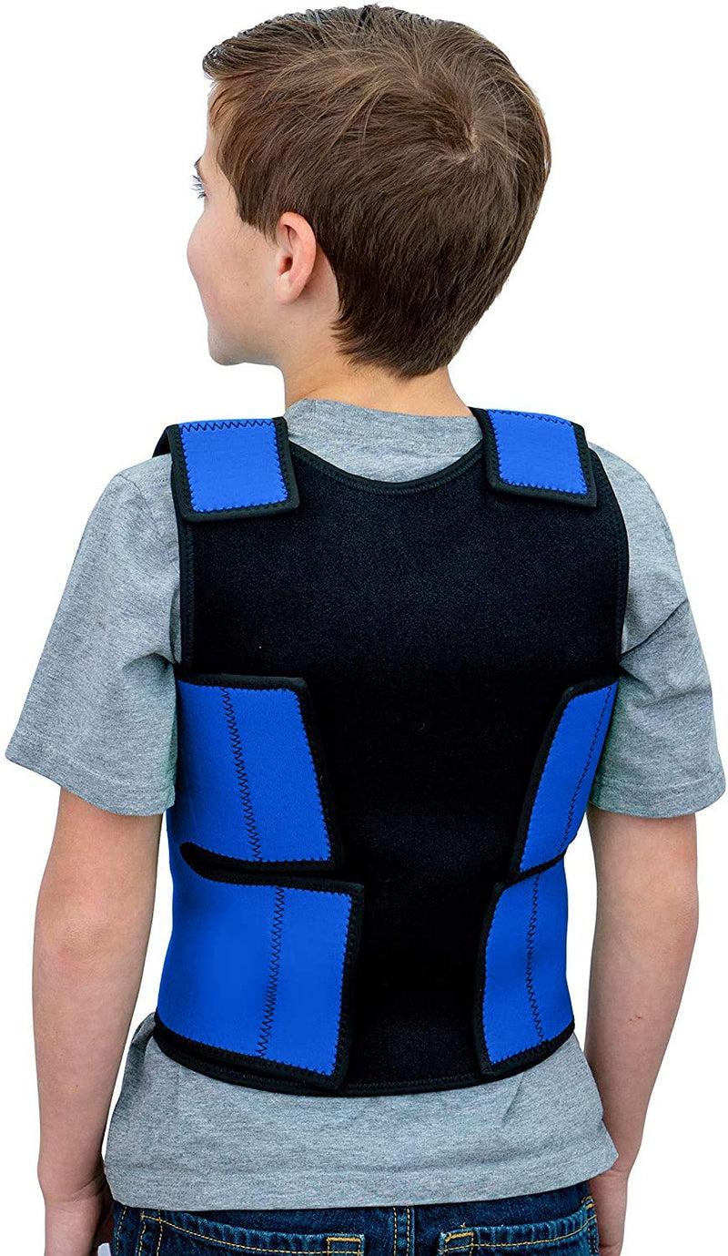 Special Supplies Sensory Compression Vest Deep Pressure Comfort for Autism, Hyperactivity, Mood Processing Disorders, Breathable, Form-Fitting, Kids and Adults (Blue, X-Small 14x24 inches) Blue X-Small (Pack of 1)