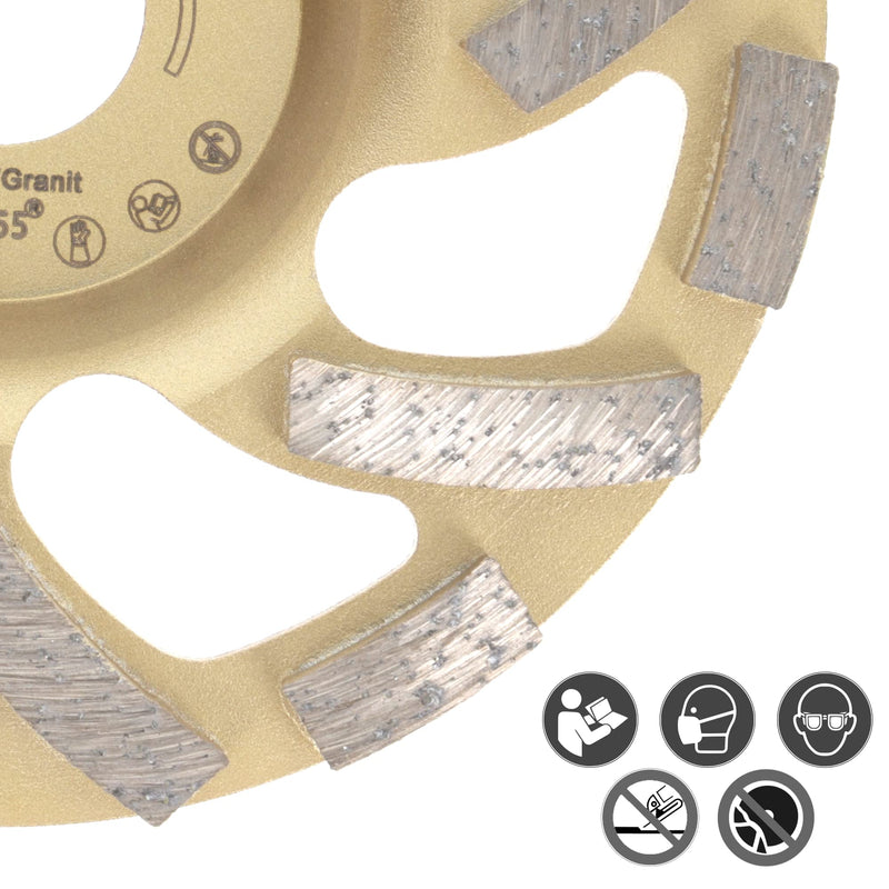 PRODIAMANT diamond cup wheel 125 mm x 22.2 mm Turbo ST81 diamond grinding wheel concrete natural stone professional quality 125 / 22.23 mm