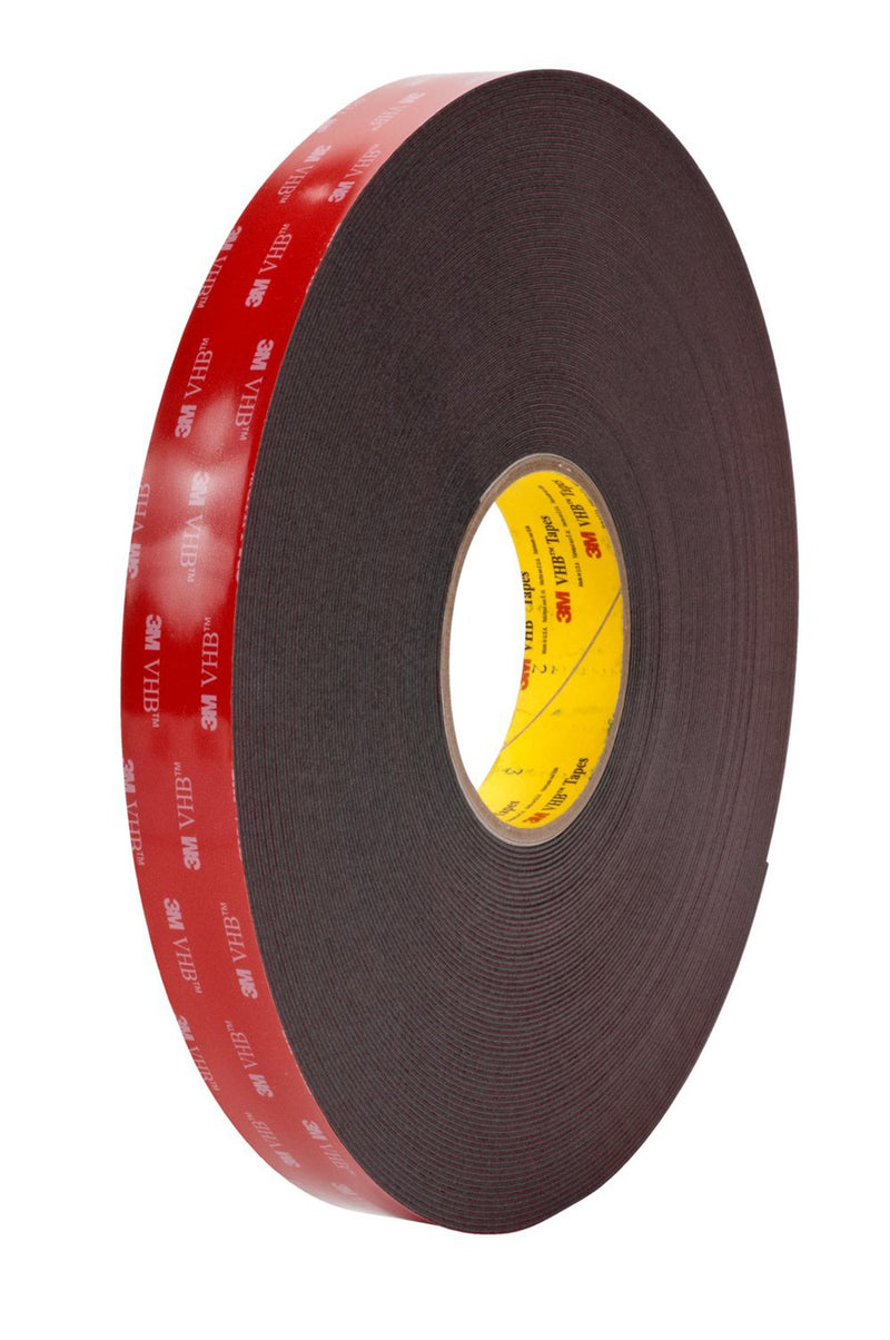 3M 0.25-5-5952 VHB Heavy Duty Mounting Tape 5952, 0.25" width x 5yd length (1 Roll)