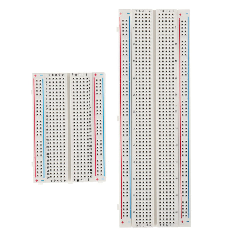 BOJACK Breadboard Kit Solderless Breadboard 1 Pcs 830 Points & 1 Pcs 400 Points & 6 Pcs 170 Points Mini Breadboard & 65 Pcs Flexible Breadboard Jumpers (4 Values 73 Pieces) Kit 2