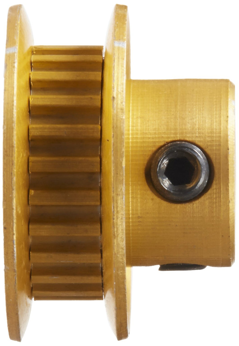 Gates PB24MXL012 PowerGrip Aluminum Timing Pulley, 2/25" Pitch, 24 Groove, 0.611" Pitch Diameter, 1/4" to 1/4" Bore Range, for 1/8" Width Belt