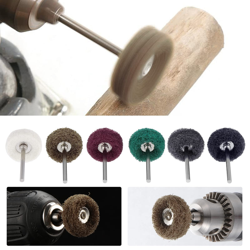 Gueenky Pack of 60 Abrasive Polishing Discs, Grit 80/150/240/320/600/1000, Polishing Accessories for Dremel Rotary Tools