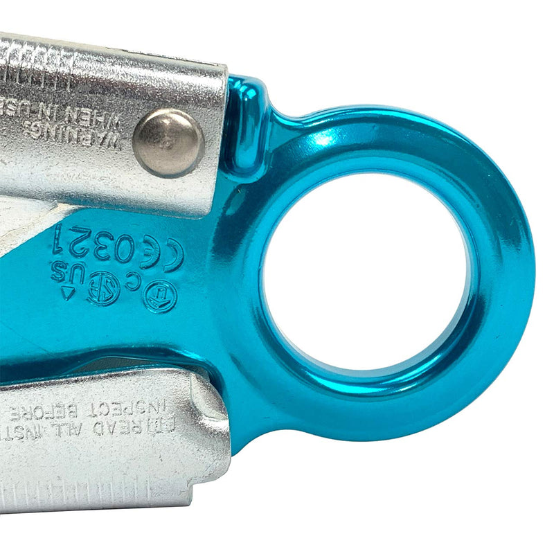 ProClimb Forged Aluminum Snaphook - Double Action Self Locking Gate, Captive Eye 23 kN - Blue Aqua Blue - 23kN