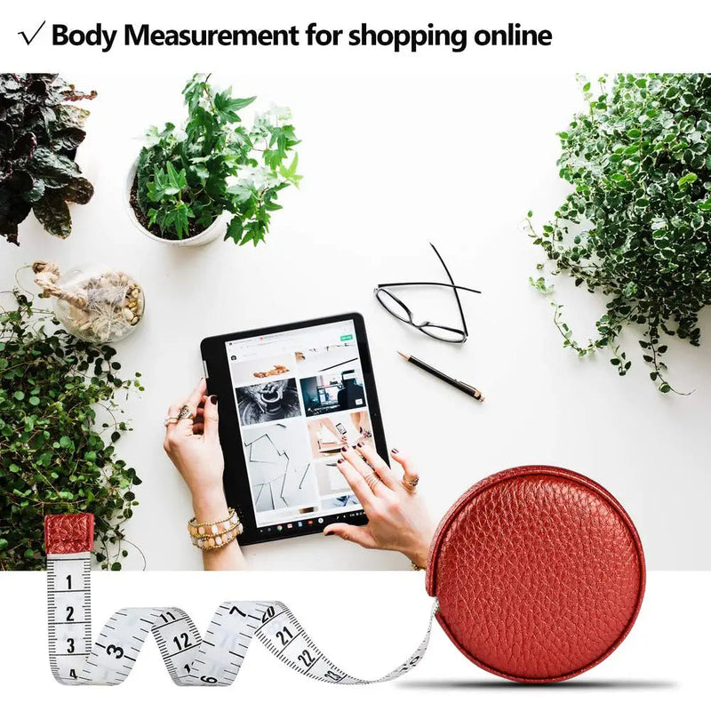 3m/120" Tape Measure Body Measuring Tape for Body Cloth Tape Measure for Sewing Fabric Tailors Medical Measurements Tape Dual Sided Leather Tape Measure Retractable (Red, 1 Pack) red