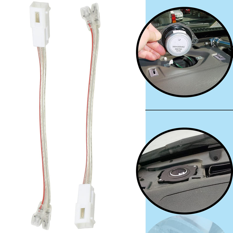 RED WOLF Replacement for Dodge Ram Jeep Chrysler 2005-2020 Aftermarket Front Dash Tweeters Speaker Wiring Harness Connector Plug