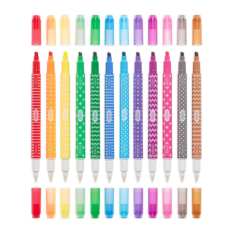 OOLY Make No Mistake Erasable Markers, Set of 12