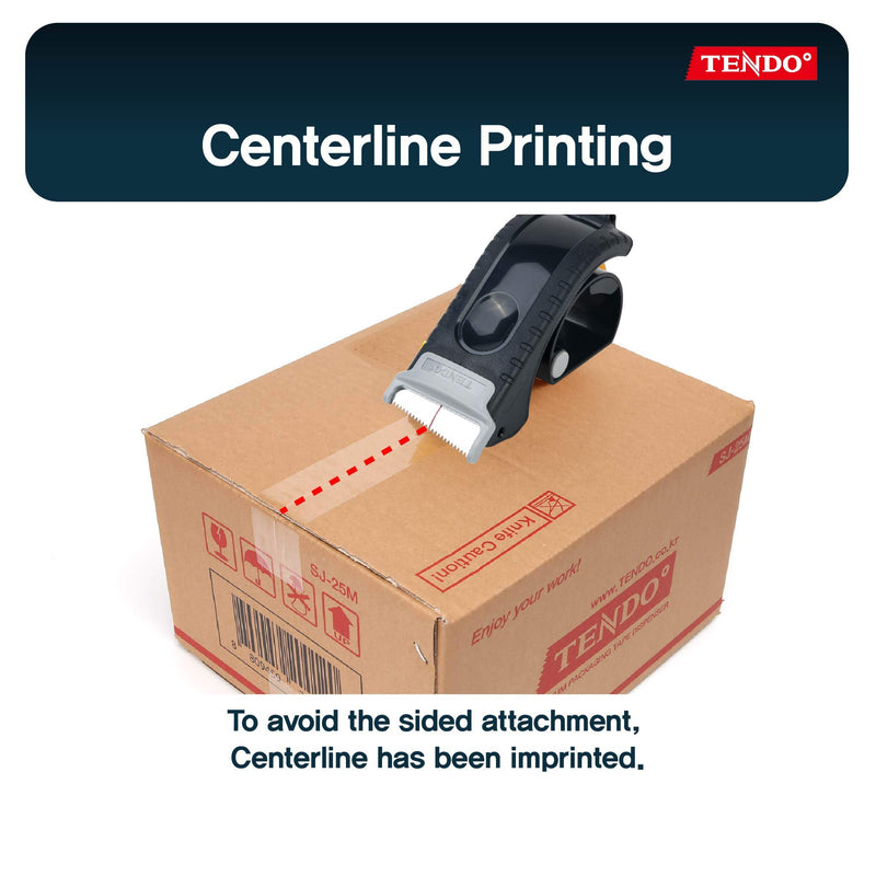 Packing Tape Dispenser: TENDO° Home & Office Line – Great for Box Sealing, Packaging, Shipping & Moving with Patented 10° Sloped Chromium Blades, 1.77’’ ~ 2’’ X 109 yd. - SY-123_Navy SY-123