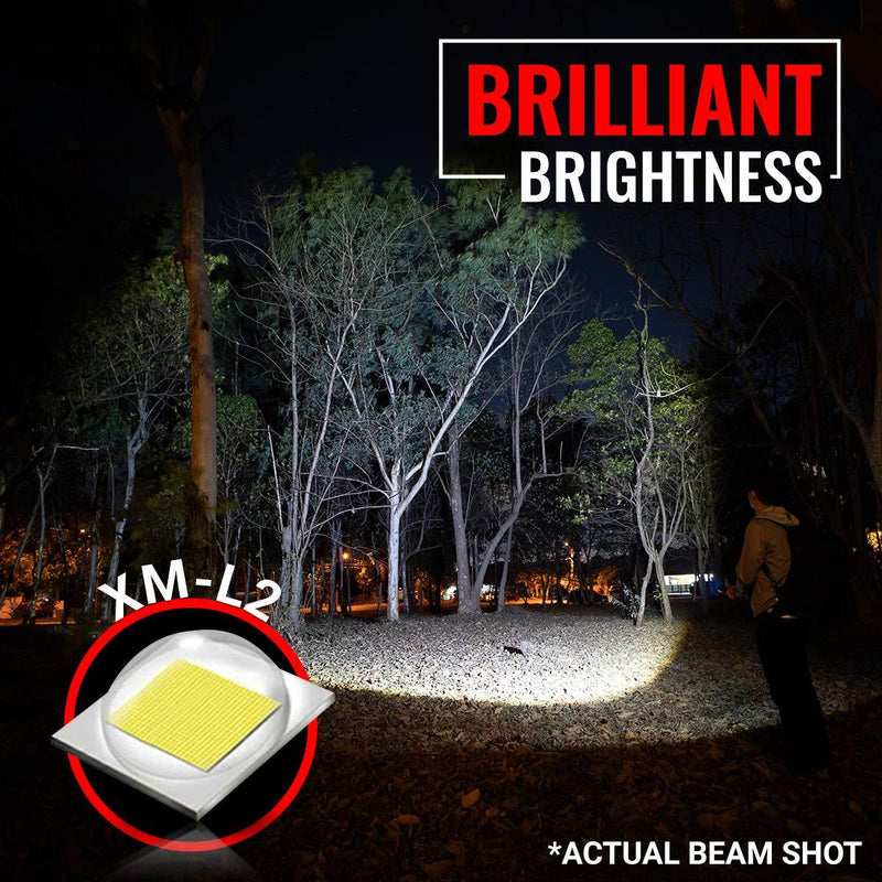 GearLight LED Flashlight - Bright, High Lumen, Battery Powered Tactical Flashlights for Emergency, Camping & Outdoor Use - S2000﻿