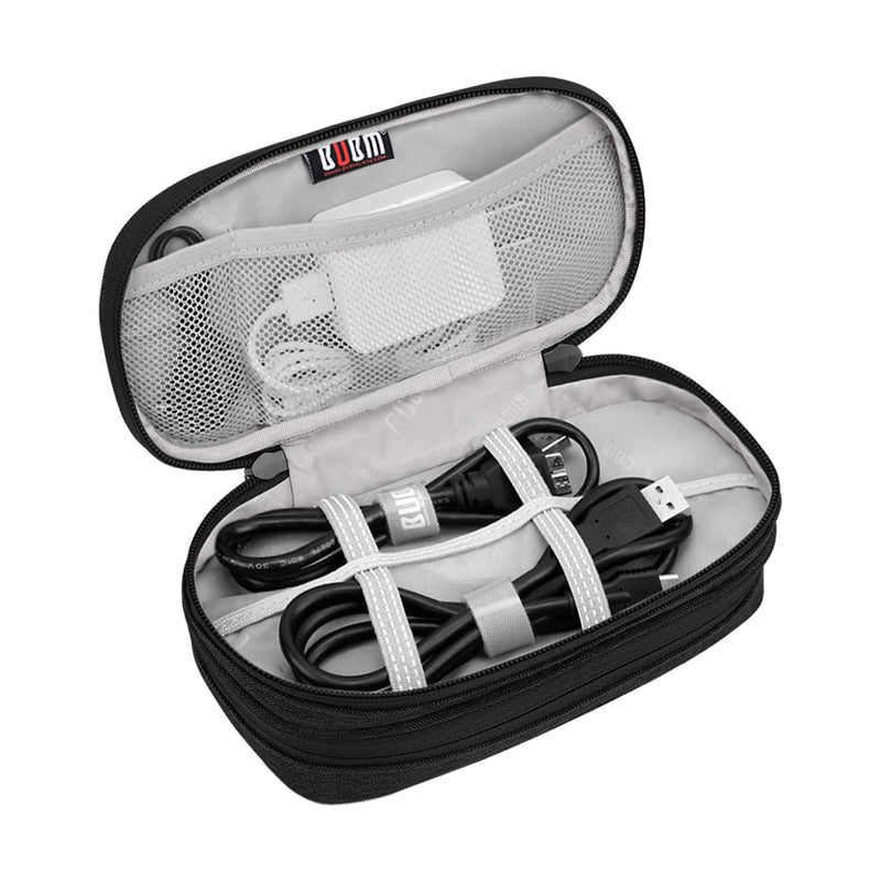 BUBM Double Compartment Storage Case Compatible with PS Vita and PSP, Protective Carrying Bag, Portable Travel Organizer Case Compatible with PSV and Other Accessories, Black