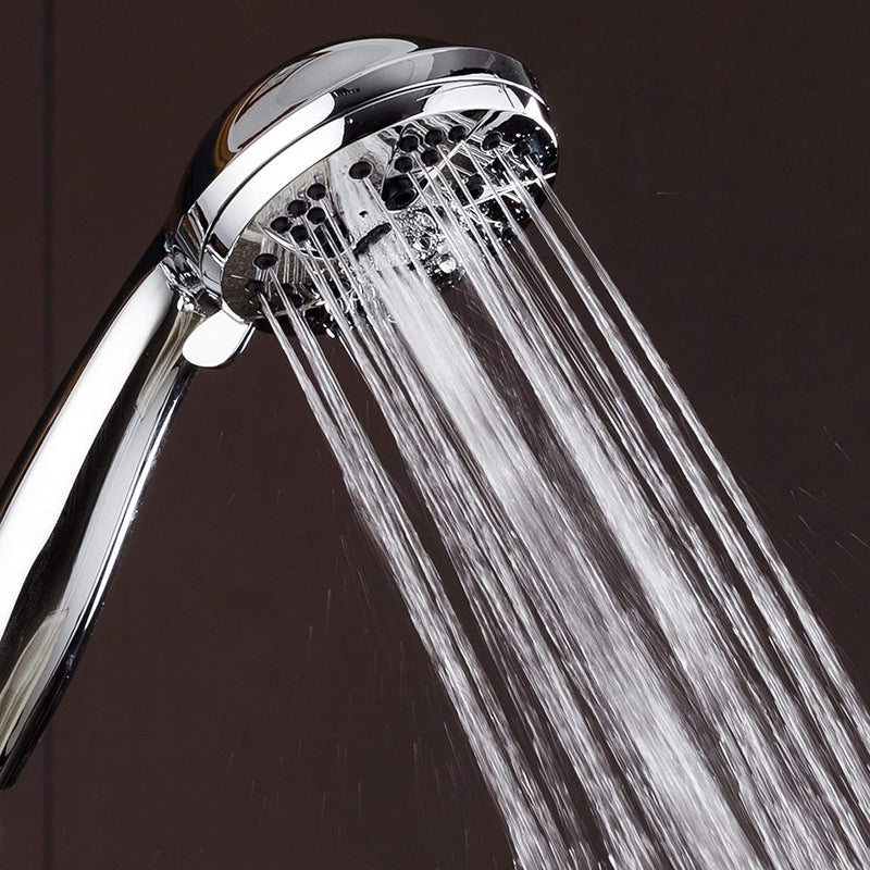 AquaDance High Pressure 6-Setting 3.5" Chrome Face Handheld Shower with Hose for the Ultimate Shower Experience! Officially Independently Tested to Meet Strict US Quality & Performance Standards