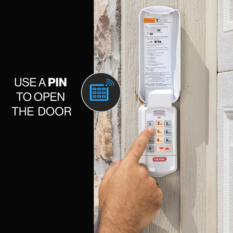 Genie Garage Door Opener Wireless Keyless Keypad - Safe & Secure Access - Compatible with All Genie Intellicode Garage Door Openers - Easy Entry into the Garage With a PIN - Model GK-R One Size