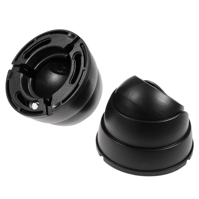 JZK 2 X Dummy Fake Surveillance Security CCTV Dome Camera with LED Blinking Real Imitation for Home Security, Black