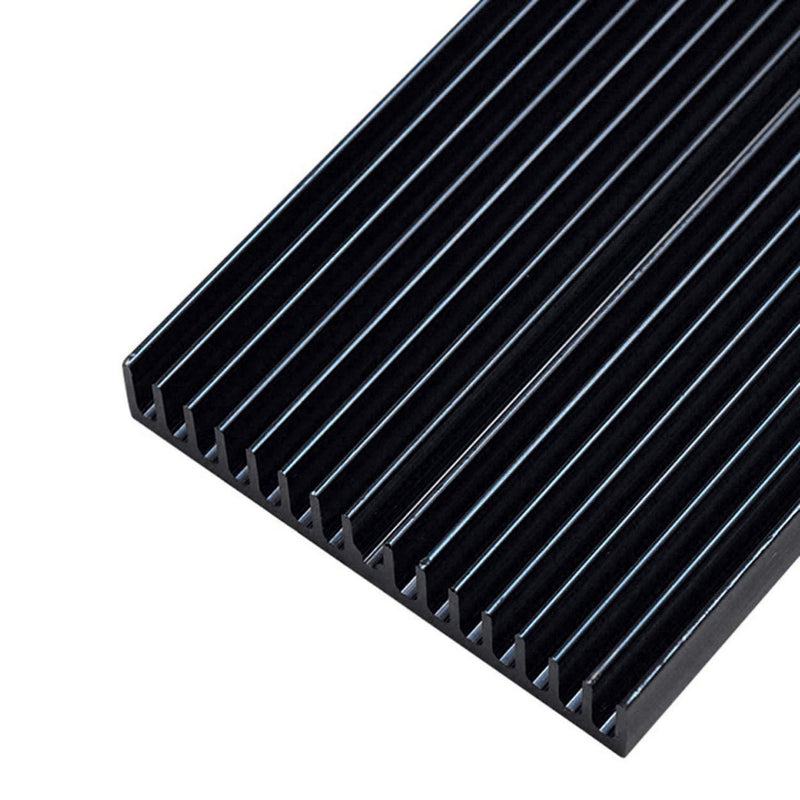 Easycargo 4pcs 60mm Heatsink 100x60x10mm, Aluminum Cooling Heat Sink, Cooler Heatsink for Cooling LED Panel (100mm x 60mm x 10mm) (Black) Black