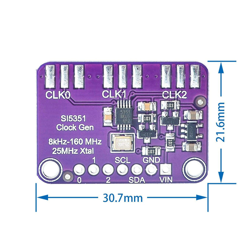 HiLetgo Si5351 Si5351A I2C IIC High Frequency Signal Generator Square Wave Frequency Generator 3.3-5V 8KHz -160MHz for Arduino