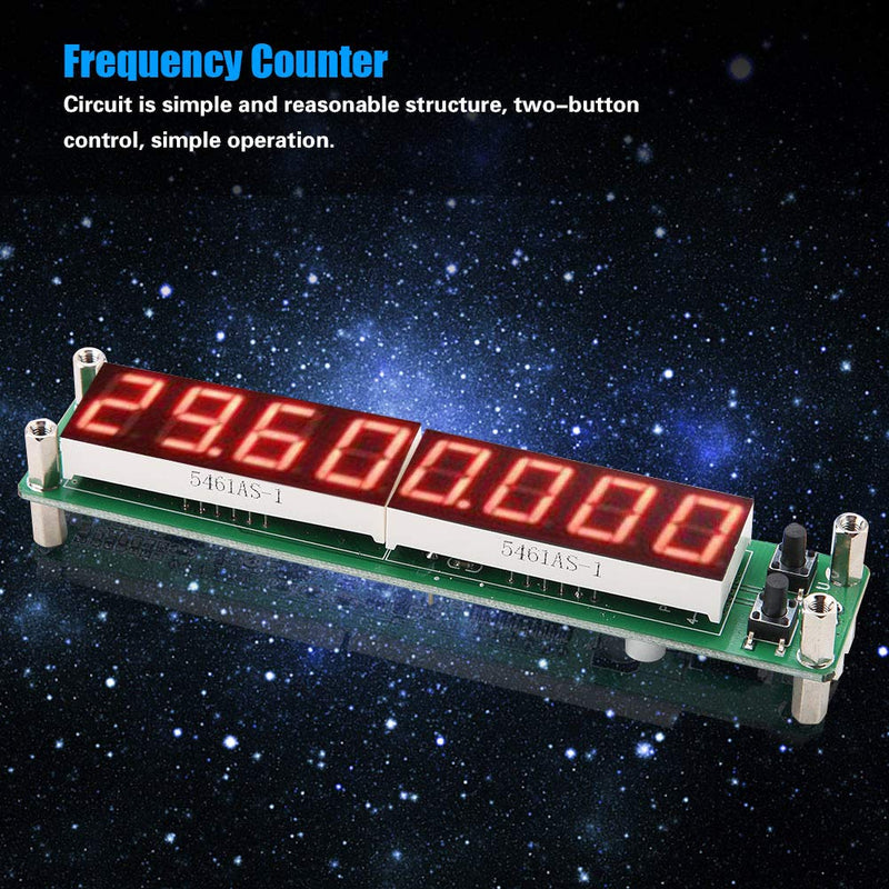 PLJ-8LED-H RF Signal Frequency Counter Cymometer Tester Module 0.1~1000MHz (Backlit Font red)