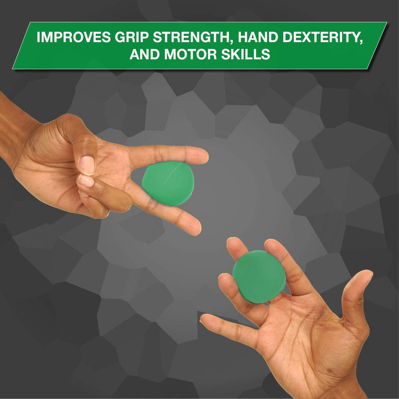 THERABAND Hand Exerciser, Stress Ball For Hand, Wrist, Finger, Forearm, Grip Strengthening & Therapy, Squeeze Ball to Increase Hand Flexibility & Relieve Joint Pain, Green, Medium