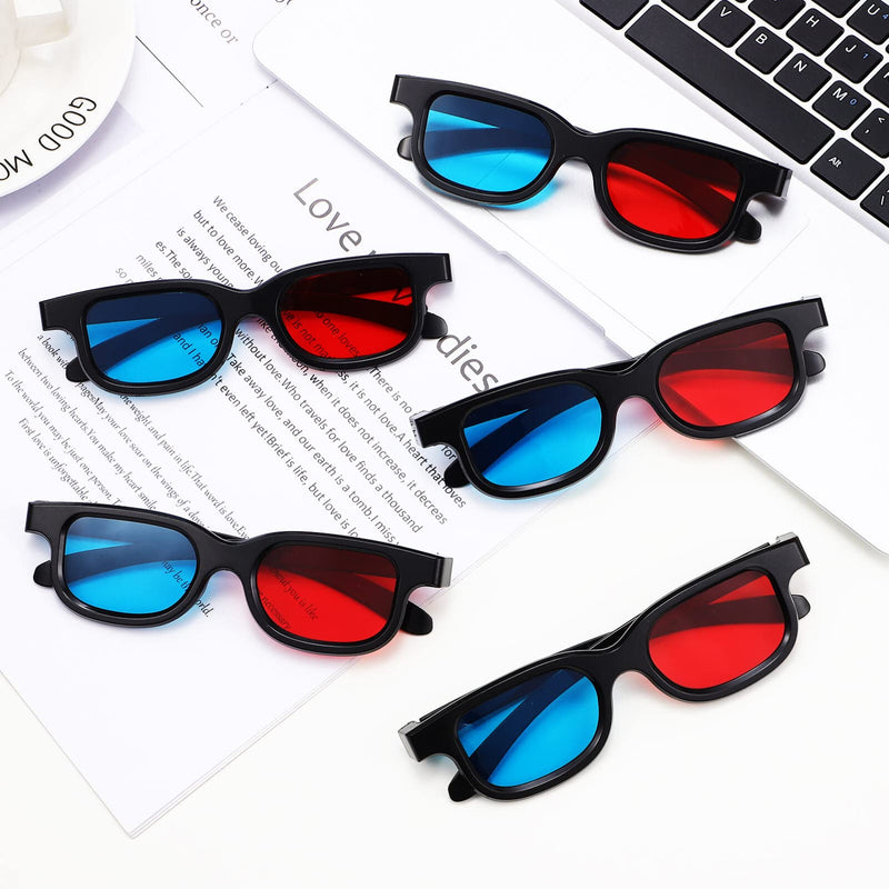 MAGICLULU 10 Pcs 3D Viewing Glasses 3D Movie Game Glasses Red-Blue 3D Glasses for TV Cinema Films