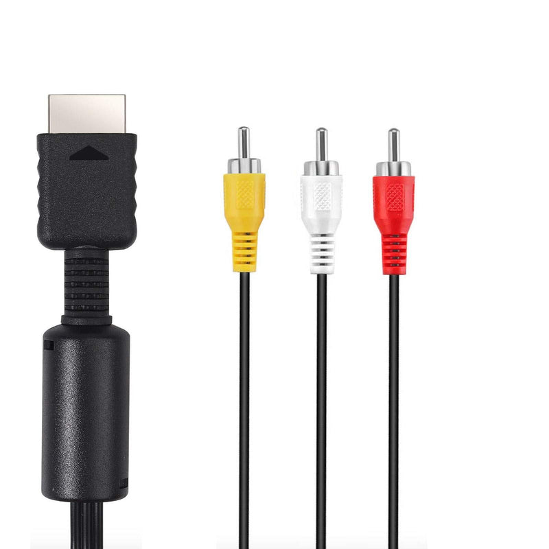 Suncala 6FT AV TV RCA Audio Video Cord Cable for Playstation PS1 PS2 PS3 (1Pack)
