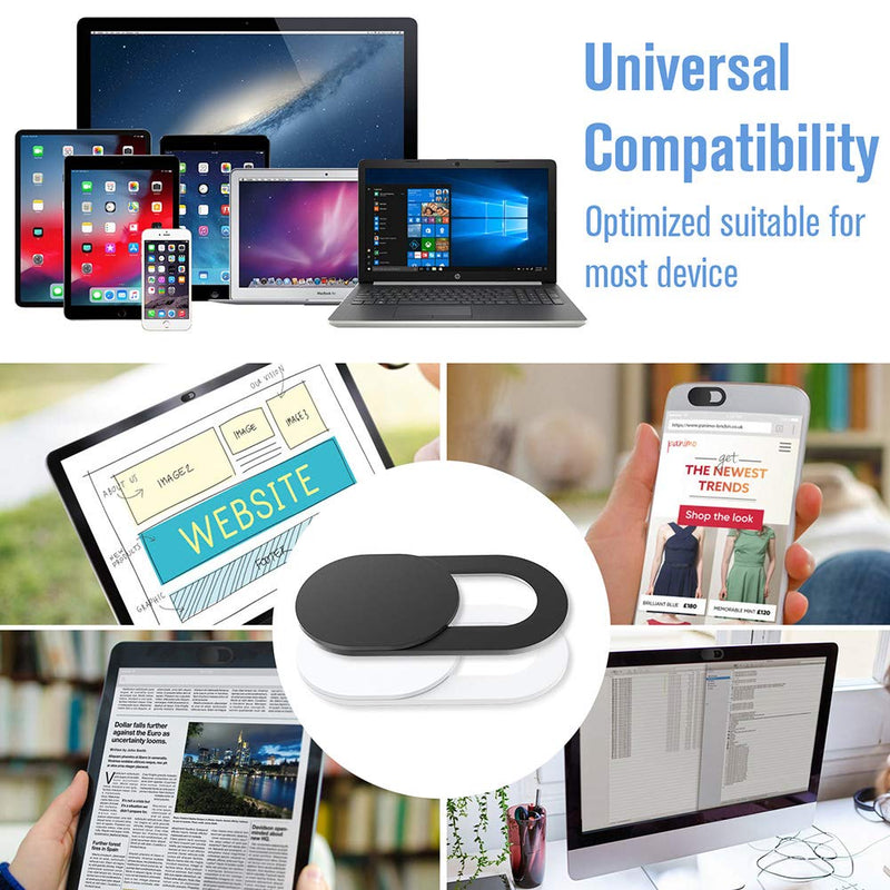 Webcam Cover Slide,[6 Pack] Ultra-Thin Laptop Web Camera Cover Compatible with MacBook,Laptop,PC,Computer,iMac,iPad, iPhone Cell Phone etc. 0.022in Thick Web Blocker Protect Your Privacy and Security 6 Pack Black