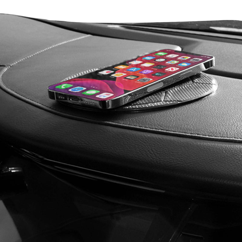 Non-Slip Sticky Gel Pad for Car Dashboard, Large Thick Anti Slip Grip Mat for Cell Phone, Radar Detector, Tablet, GPS, Keys or Sunglasses, Large Round 5.5”