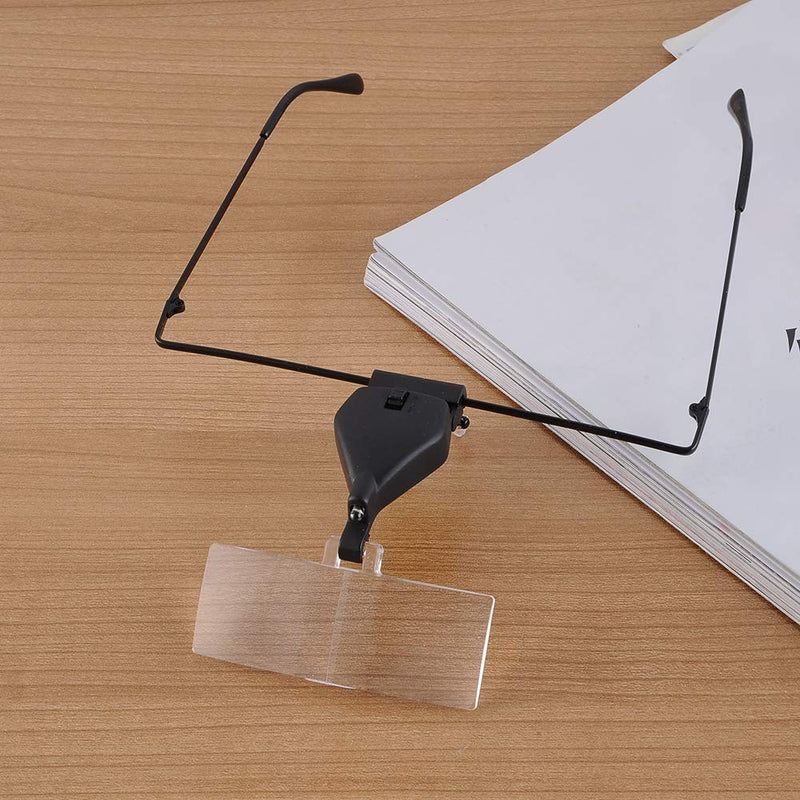 Hands-Free Magnifying Glass Portable Eye Magnifier Loupe with LED Light and 3 Replaceable Lenses(1.5X, 2.5X, 3.5X) for Eyelash Extensions Jewelry Crafting Medical