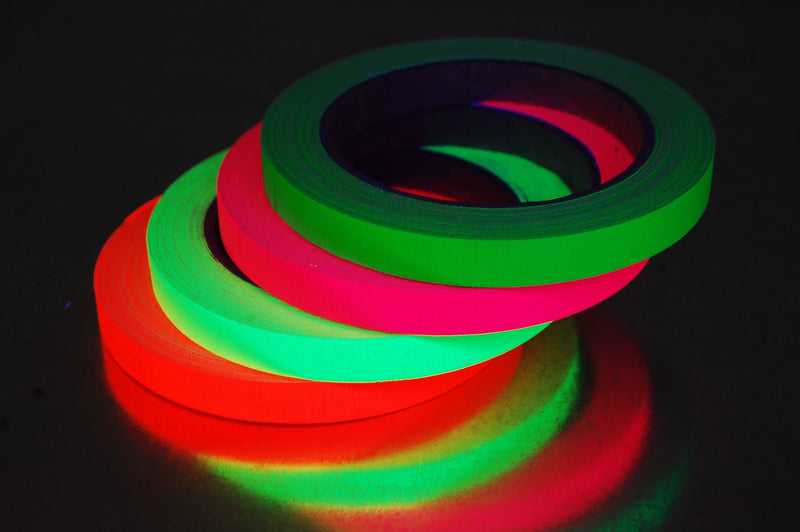 4 Pack Half Inch UV Blacklight Reactive Fluorescent Gaffer Tape 4 x 20 Yards