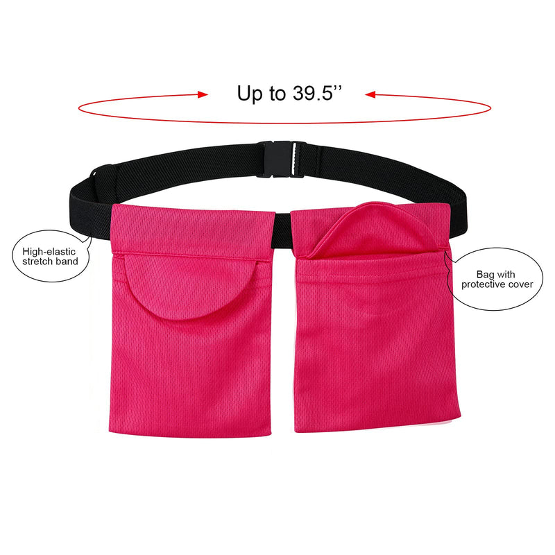 SUCONBE Adjustable Mastectomy Drain Holder Drainage Pouch with Shower Bag for Breast Surgery Mastectomy Breast Reduction Augmentation Post-Surgery Recovery Support Patient Care Kit (Rose red)