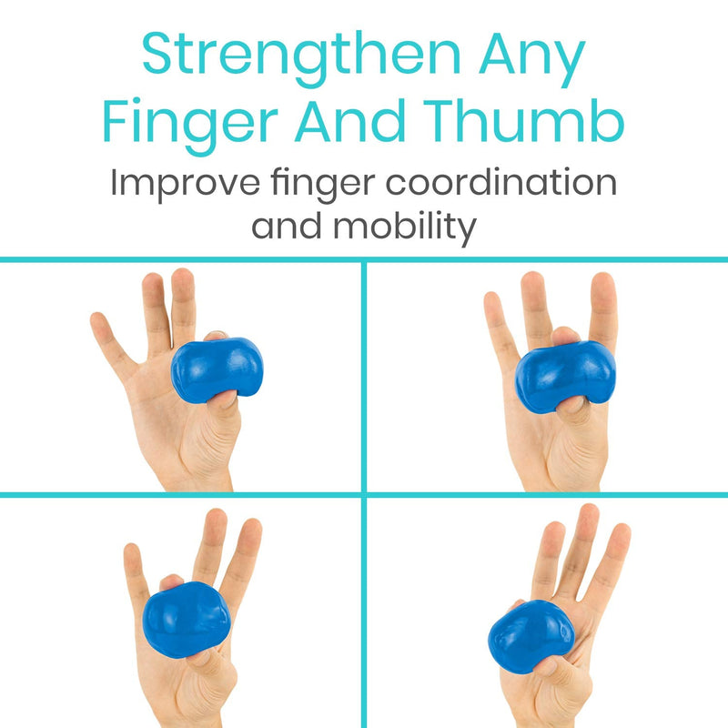 Vive Exercise Putty (6-Pack) - Therapeutic, Occupational and Therapy Tool - Thinking and Stress - Finger, Hand Grip Strength Exercises - Extra Soft, Soft, Medium, Firm Sensory Kit - Squeezable Ball