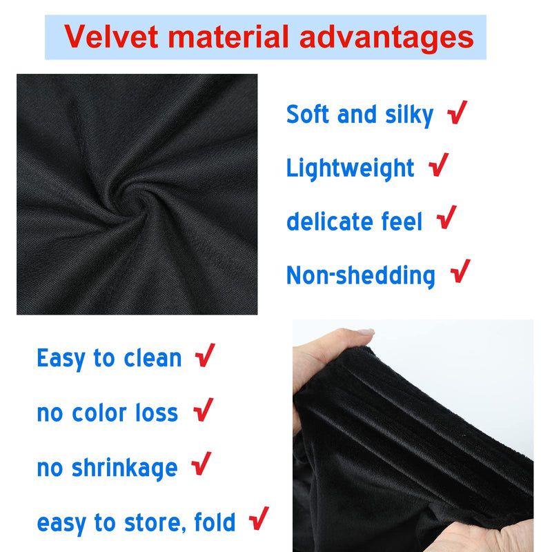 21.5" 24" Computer Monitor Dust Cover Velvet, 21.5 Inch and 24 Inch Screen Protective Sleeve Compatible with iMac Desktop Computer (Black) 21.5" 24" Computer Monitor Dust Cover