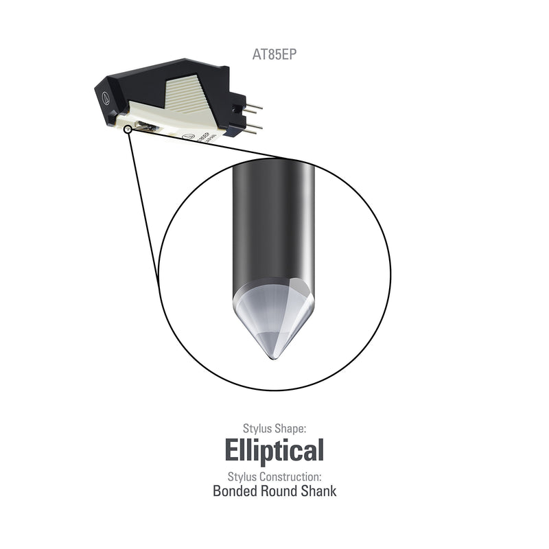 Audio-Technica AT85EP Turntable Cartridge with Elliptical Stylus P Mount AT85EP Cartridge