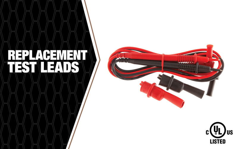 Southwire Tools & Equipment 60010S Replacement Test Leads with Alligator Clips,black red