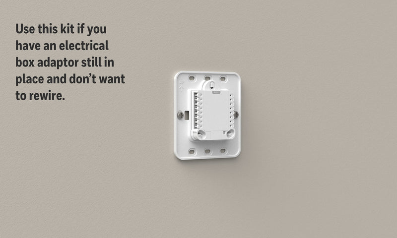 Honeywell Home Large Cover Plate & Electrical Box Adaptor for T-Series Thermostats (THP2400A1080) , White