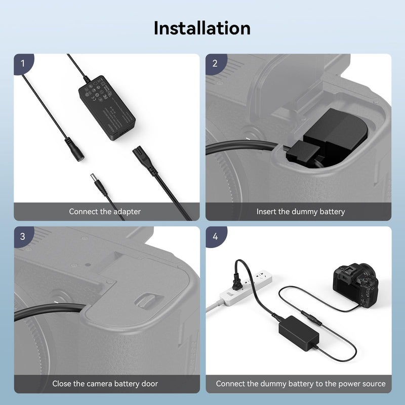SmallRig LP-E6NH R5 Dummy Battery Power Supply Adapter Kit for Canon R5, R6, R7, R, R5 C, 5D II/III/IV, 6D, 6D II, 7D, 7D II, 60D, 60Da, 70D, 80D, 90D, XC10, XC15, 5DS, 5DS R Cameras - 4270