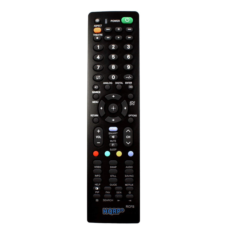HQRP Remote Control Compatible with Sony KDL-52V4100 KDL-52V5100 KDL-52VE5 KDL-52VL150 KDL-52W3000 KDL-52W4100 KDL-46V4100 KDL-46V5100 KDL-46VE5 KDL-46VL130 LCD LED HD TV Smart 1080p 3D Ultra 4K