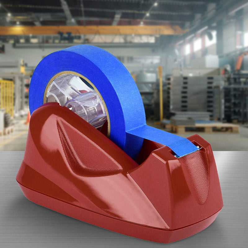 Acrimet Premium Desktop Tape Dispenser Jumbo Non-Skid Base (Heavy Duty) (Red Color)