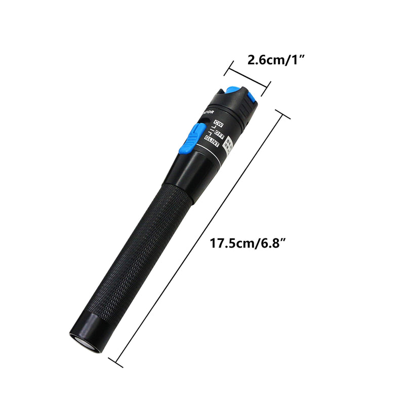 SinLoon Visual Fault Locator,Red Light Pen Fiber Optic Cable Tester Meter,Cable Test Equipment Suitable for 2.5 mm Connector, for CATV Telecommunications Engineering Maintenance（1mW）