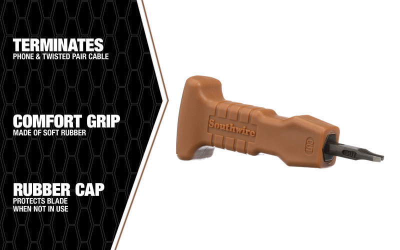 Southwire Tools & Equipment PDTC-1 Comfort Grip Punch Down Impact Tool, 110-style