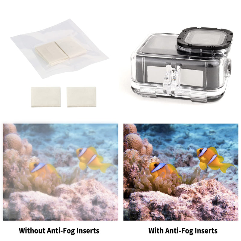 YALLSAME Underwater Anti-Fog Case Insert 30pcs for Waterproof Dive Housing Removing Blur Defogger Underwater Photography Accessories Ideal for GoPro Hero 11 10 9 8 7 6 5 4 3 DJI Action Waterproof Case