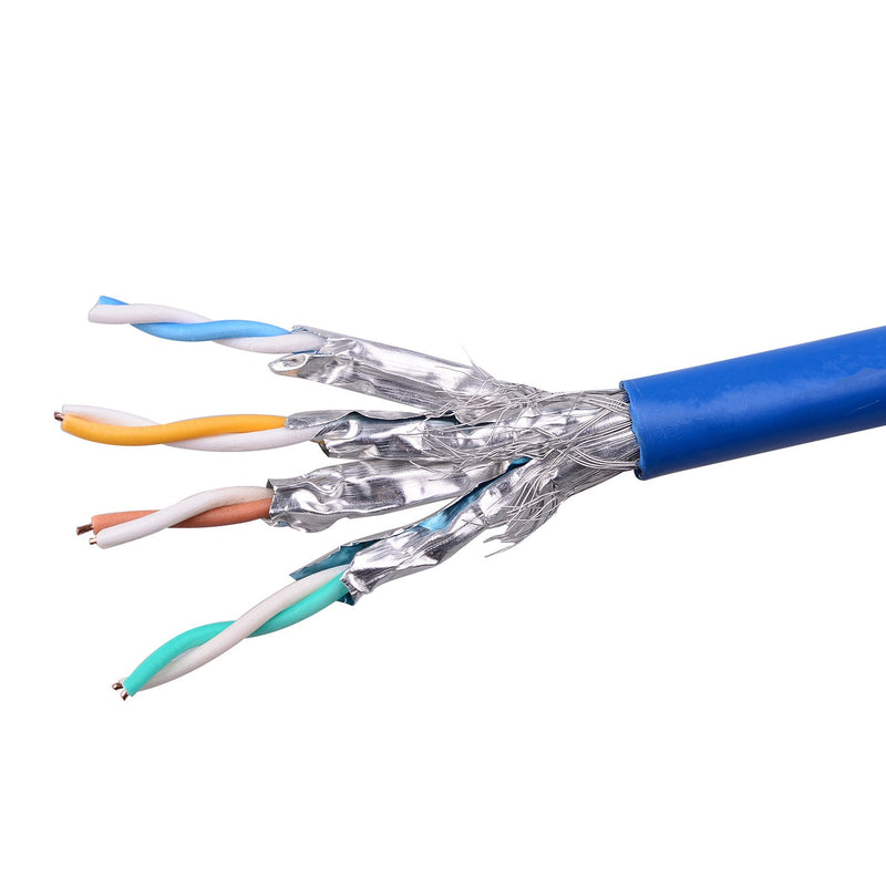 Cable Matters Cat 6a, Cat6a (SSTP, SFTP) Shielded Ethernet Cable 14 ft in Blue