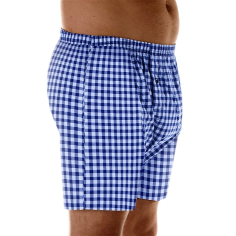 1-Pack Men's Navy Check Regular Absorbency Incontinence 2-in-1 Boxers Large (Waist 38-40) Large (1 Count) Navy Gingham