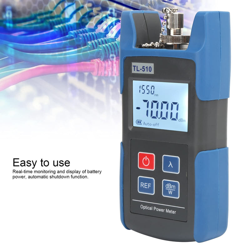 Fiber Optic Power Meter, Optical Power Meter Fiber Optic Cable Tester, -70-+10dbm Optical Power Meter Fiber Optical Cable Tester, Working Wavelength 850-1625nm