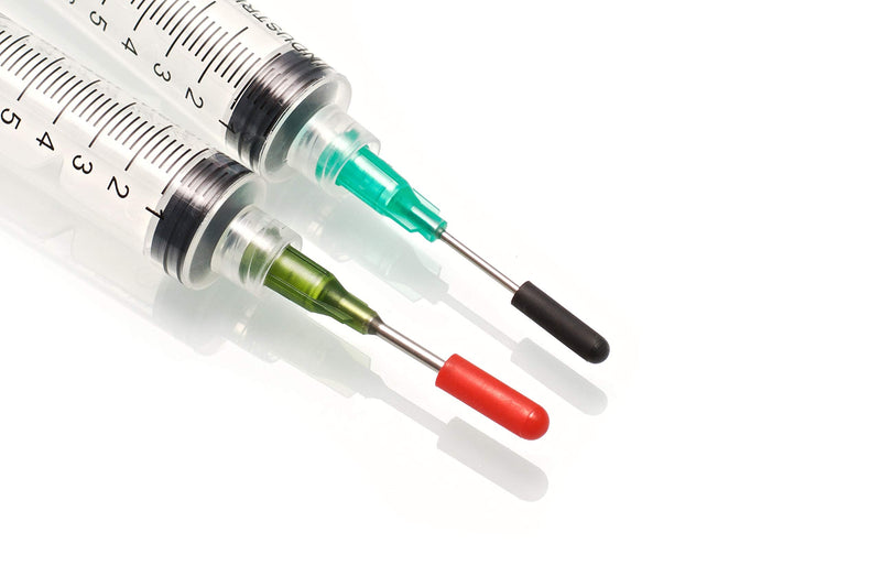 Dispense All - Mini Industrial Syringe Pack - 10ml Syringes with 14G & 18G Blunt Needles, Blunt Needles Covers, and Syringe Caps
