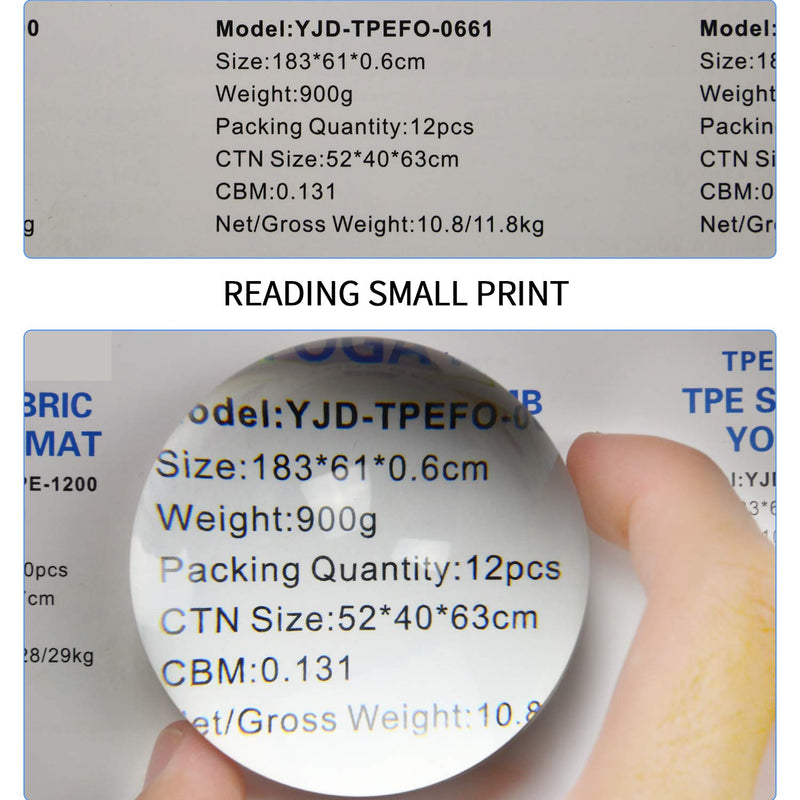 Dandelion 6X Dome / Paperweight Magnifier w/ Pouch Table Magnifying
