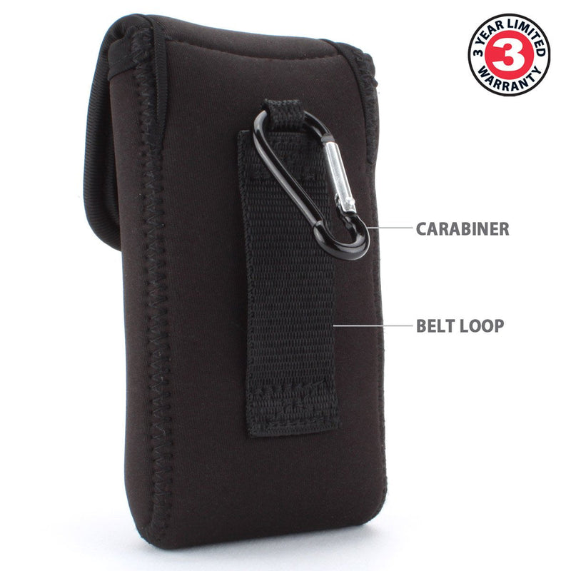USA Gear Portable Handheld Units GPS Carrying Case with Built In Belt Loop, Carabiner Clip and Hook and Loop Enclosure - Compatible with Garmin eTrex 10 Worldwide, 22x, 30x, InReach Mini, and more GPS