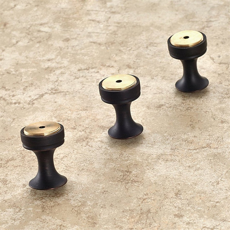 BigBig Home Oil Rubbed Bronze Towel Hooks, Bathrooms Wall Hook Brass Hand Robe Hooks Round Base Coat Hanger 2 Pack 2pcs ORB Finish Coat Hook