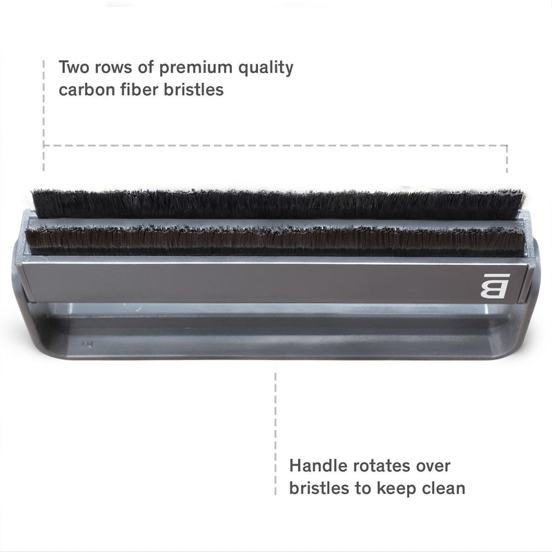 Boundless Audio Record Cleaner Brush - Vinyl Cleaning Carbon Fiber Anti-Static Record Brush